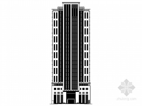 地上停车场建筑施工图资料下载-[安徽]某二十一层大厦建筑设计施工图（含地下四层停车场施工图）