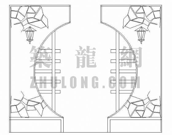 造型大门详图资料下载-造型门拱设计详图