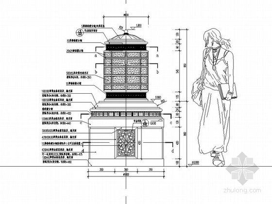 [福州]酒店室内园林景观园建工程施工图- 