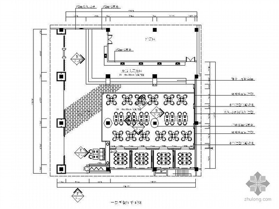 100平米室内设计图资料下载-酒店西餐厅室内设计图