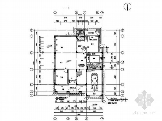 [湖南]某三层坡地别墅建筑施工图- 