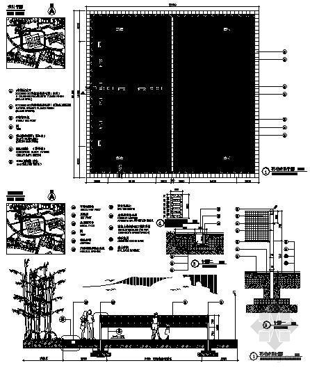 cad羽毛球场施工图资料下载-羽毛球场细部做法详图