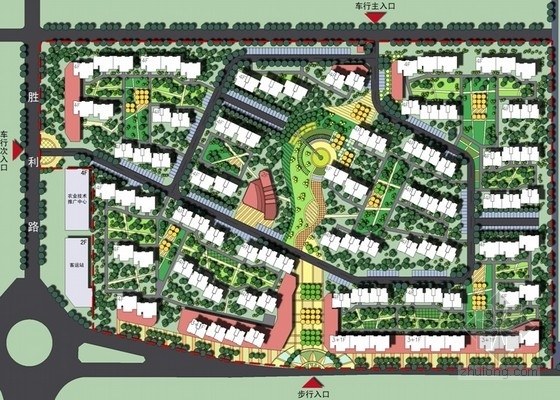 综合体居住区景观资料下载-[新疆]商住两用居住区综合体景观规划设计方案