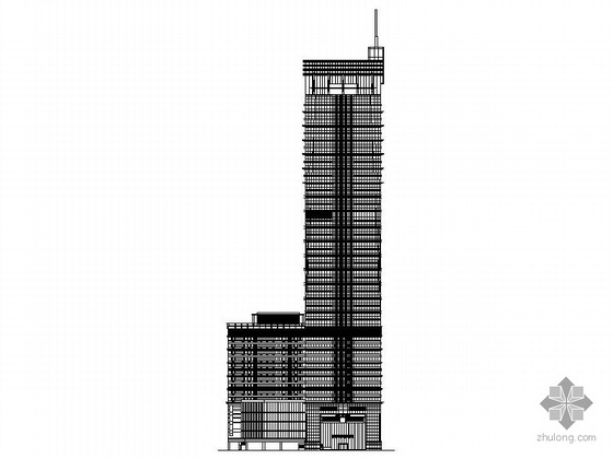现代高层平层公寓资料下载-[江苏]某四十八层商业建筑施工图和效果图（含办公、公寓）