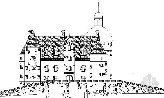 古典建筑图纸效果图资料下载-某法国古典建筑施工图