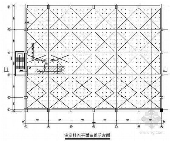 腕扣满堂脚手架方案资料下载-[上海]轻钢网架结构加工安装方案（满堂脚手架）