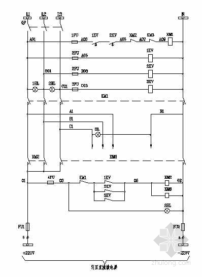 工地二级电箱接线图资料下载-自投原理接线图