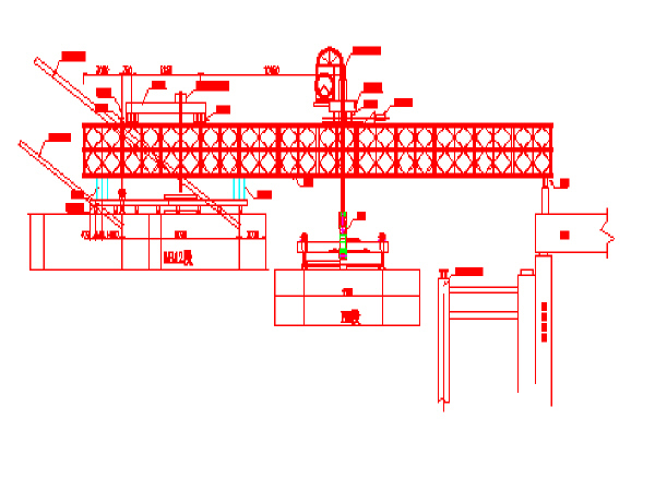主桥钢箱梁合拢段施工结构图-吊装施工示意图