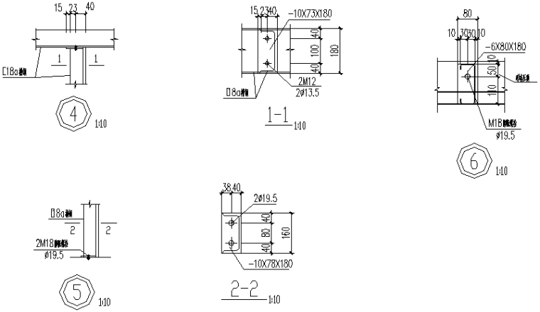 成都171X74m门式刚架钢结构施工图（CAD，10张）_7
