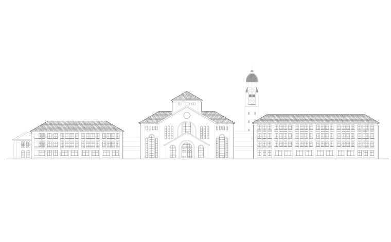 普通学校建筑施工图资料下载-[江苏]欧式风格国际学校建筑施工图
