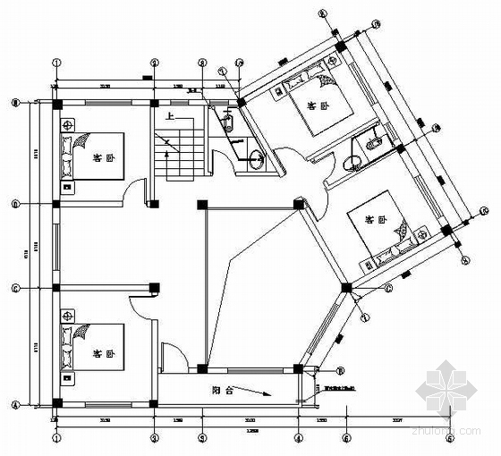 住宅建筑水电施工图资料下载-某三层农家住宅水电施工图