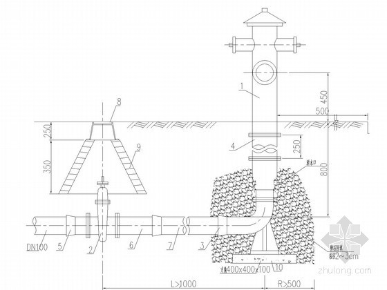 室外地下消火栓安装要求资料下载-室外消火栓安装大样图纸