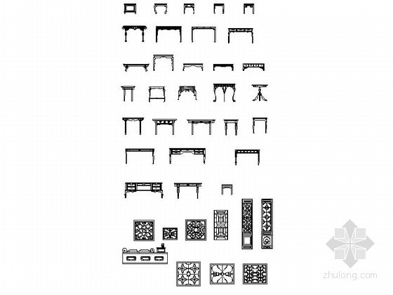 全套家具CAD图块下载 