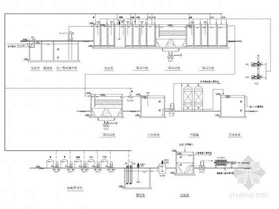 500吨酸洗磷化集中废水污水厂工艺图-废水处理工艺流程 
