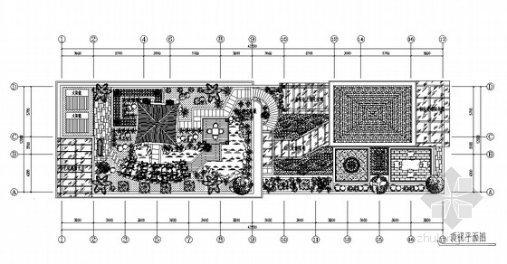 别墅屋顶花园图片资料下载-别墅屋顶花园景观工程施工图全套
