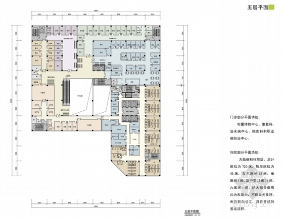 [湖北]高层新中式风格医院设计方案文本（2015年 设计优秀）-高层新中式风格医院设计方案平面图