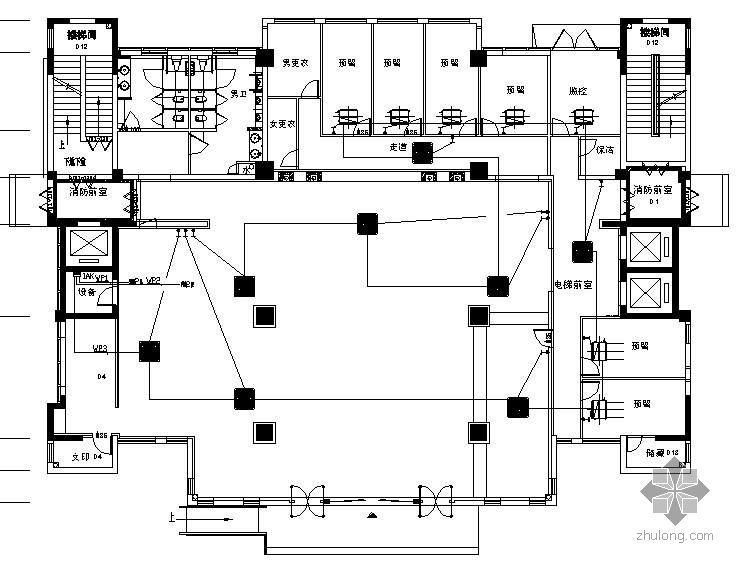 街道社区服务中心文本资料下载-江苏某街道社区服务中心11层综合楼装修空调配电图纸