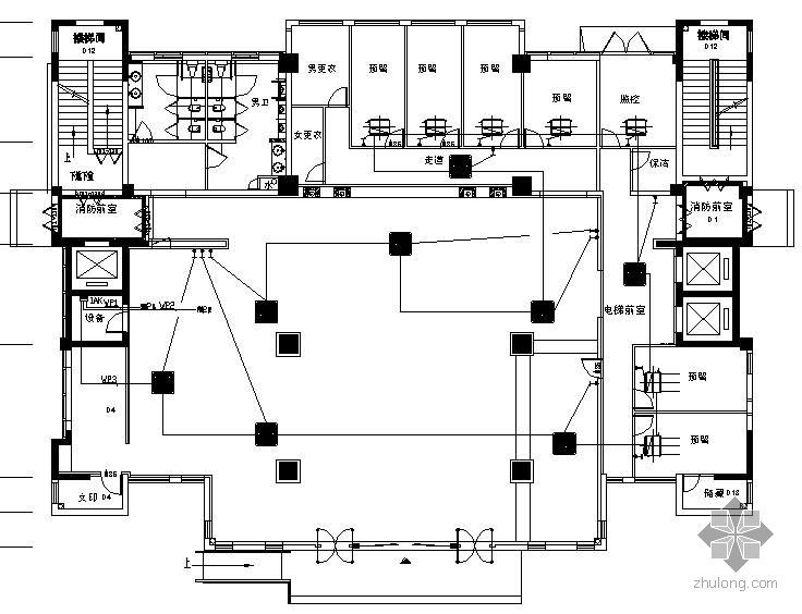 社区综合楼设计资料下载-江苏某街道社区服务中心11层综合楼装修空调配电图纸