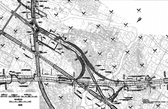 匝道桥的设计图纸资料下载-[浙江]含1座新奥法隧道及15座立交互通匝道桥高速公路工程设计图纸2005张