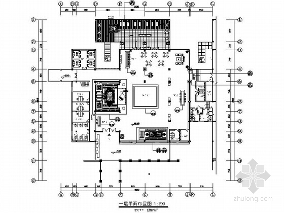 装修商务会所资料下载-[湖南]某时尚商务会所公共部分室内装修施工图