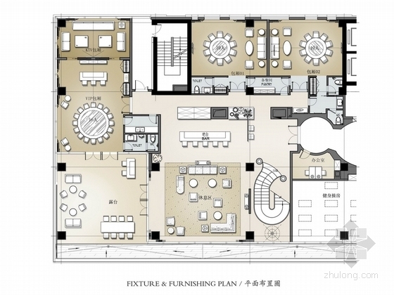 河北ktv设计资料下载-[廊坊]高档豪华五星级酒店总裁会所概念设计方案