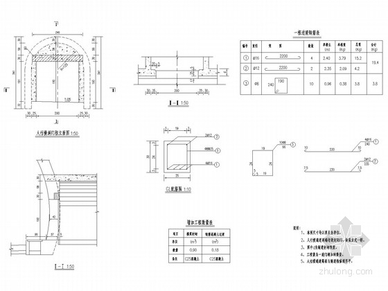 隧道人行横洞开挖资料下载-隧道横洞施工图设计