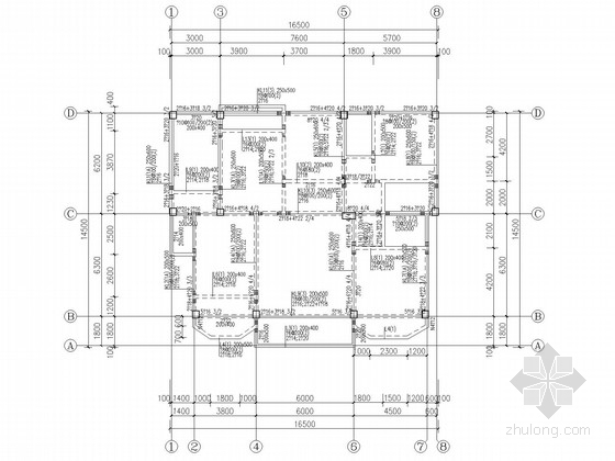 框架住宅基础资料下载-四层框架住宅结构施工图(独立基础)