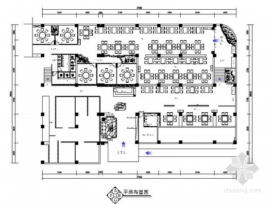 火锅店CAD设计图资料下载-[原创]800㎡现代中式风格火锅店装修CAD施工图