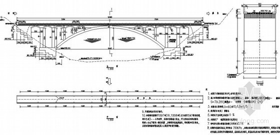空腹式石拱桥改造资料下载-彝良某空腹式石拱桥全套设计图