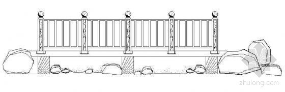 桥梁铁艺栏杆施工图资料下载-铁艺栏杆节点图