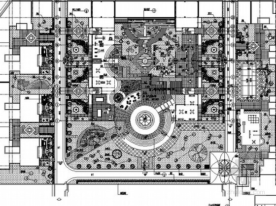 宁波和丰创意广场景观资料下载-广场景观工程施工总图