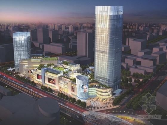商业区景观带资料下载-[上海]商业区规划及单体设计方案文本