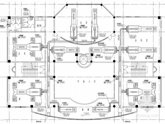 某商场风冷热泵机组资料下载-多层办公楼中央空调系统设计施工图（风冷往复式冷水机组）