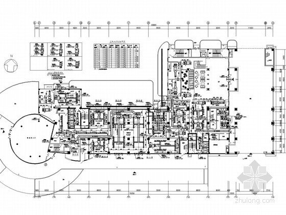 机房管线图资料下载-高层商业办公酒店综合建筑空调通风及防排烟系统设计施工图（含机房设计）