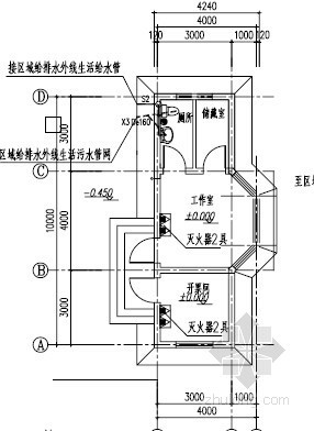 上海给排水图资料下载-[上海]地磅房给排水消防施工图