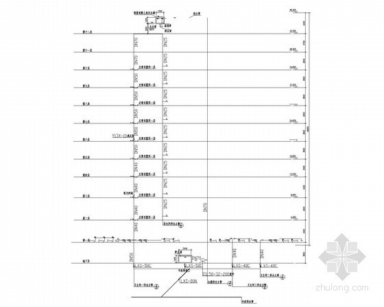 某办公楼建筑给排水施工图纸-建筑给水系统 