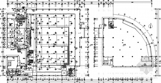 大学2层食堂CAD图资料下载-西安某大学食堂暖通施工图