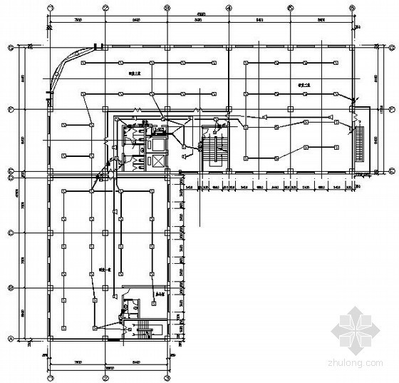 写字楼弱电图纸资料下载-二类高层写字楼电气消防施工图纸