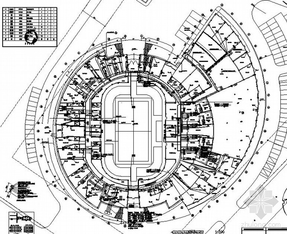 北京二分之一体育馆资料下载-某二层体育馆弱电图纸
