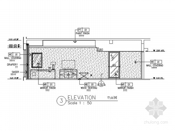 [安徽]休闲商务连锁五星级大酒店室内设计CAD施工图立面图