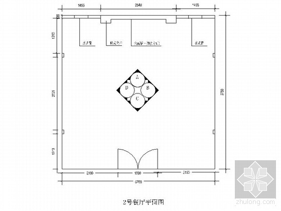 餐厅包间顶资料下载-33㎡餐厅包间装修图（含效果）