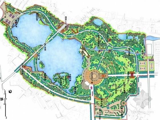 滨水公园3d模型资料下载-[安徽]自然休闲滨水生态文化公园景观规划设计方案