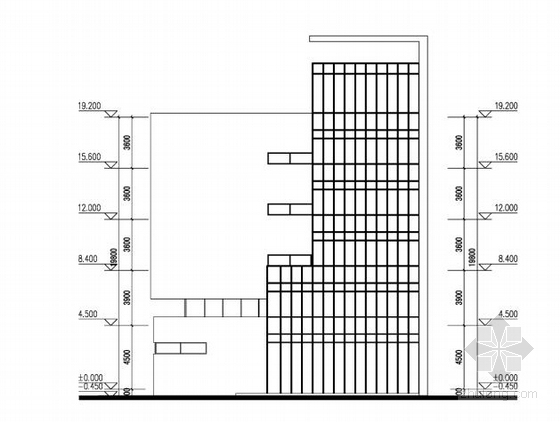 [云南]几何形体造型综合性中医院建筑设计方案文本（含三套方案及CAD）-几何形体造型综合性中医院建筑立面图