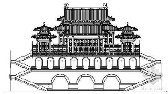 46套中国古建施工图资料下载-一整套古建戏台和钟楼古建施工图