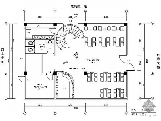 音乐餐吧设计CAD资料下载-音乐茶餐部分设计图纸