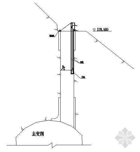 某隧道排风竖井和通风疏散洞施工图