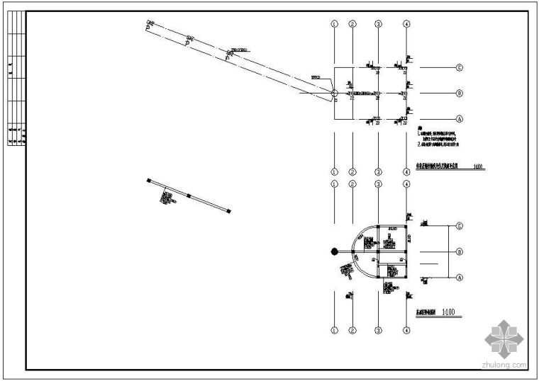山东门卫值班室水暖电资料下载-某6度大门值班室结构设计图