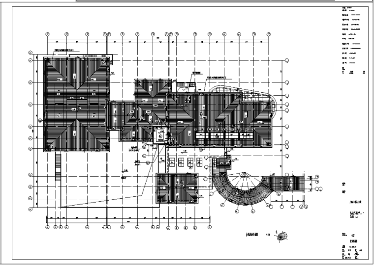 [上海]现代风格体育会所设计图（球场+泳池）.-[上海]现代风格体育会所屋顶平面图