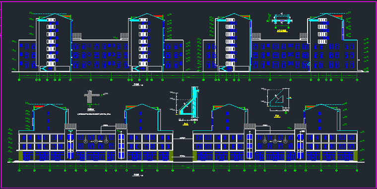 沿街商业楼全套建筑结构施工图_1