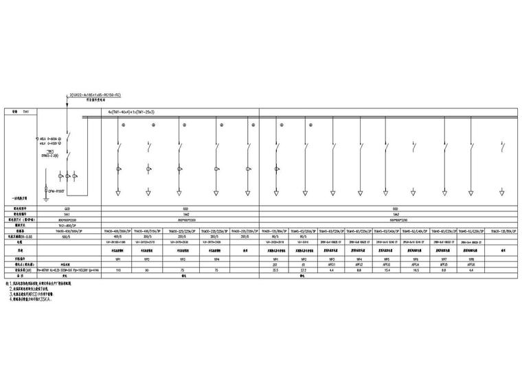 [天津]汽车部件公司新建厂区电气全套施工图（知名院最新设计）-低压配电系统图